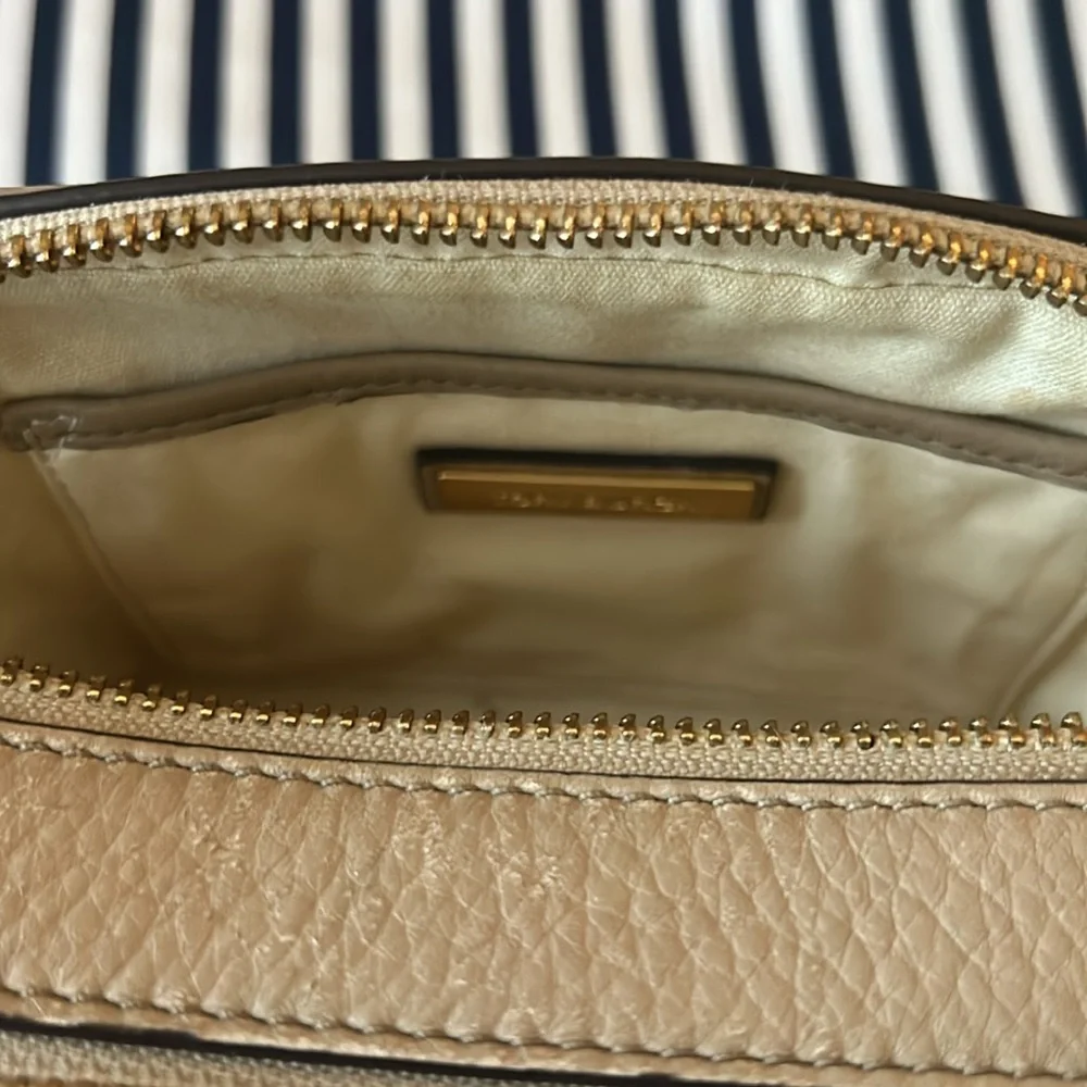 Tory Burch Taupe Leather Crossbody Bag